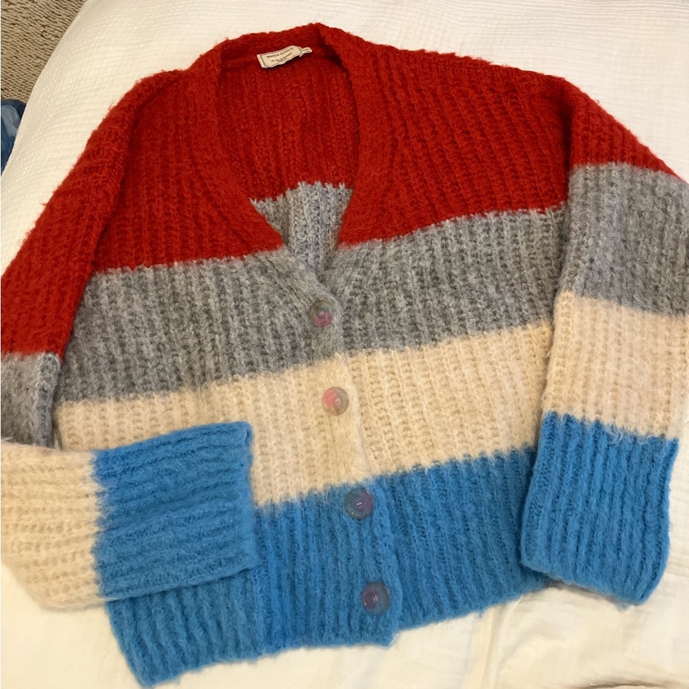Maison Kitsuné chunky cardigan sweater size M